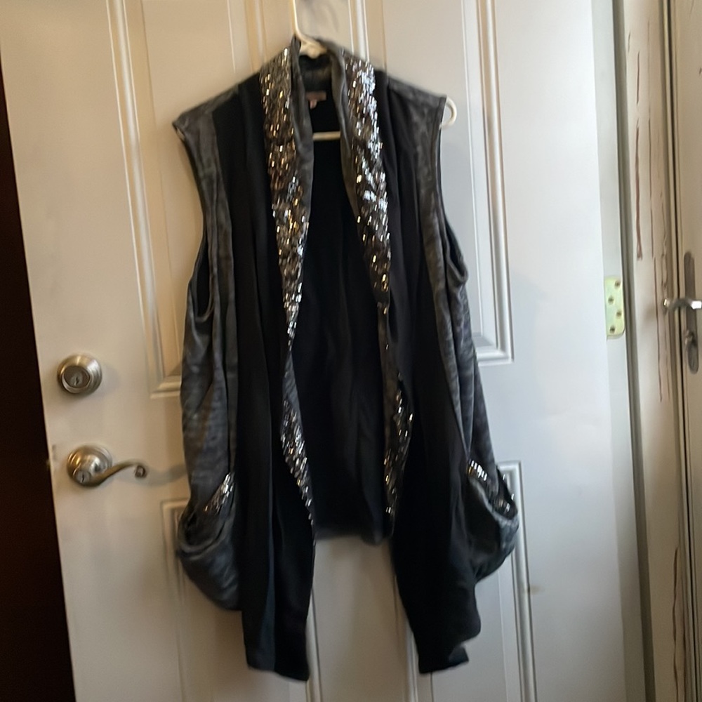 Juicy Couture Space-Dyed Sequined Flyaway Vest